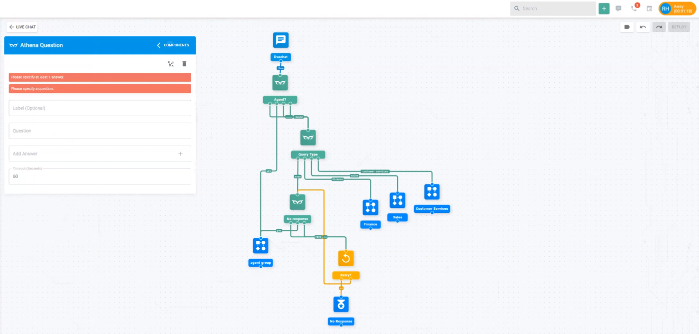 An example of a customer journey map actioned and automated with Flow